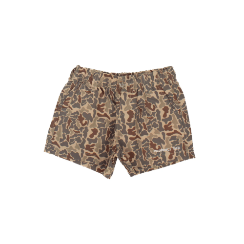 Southern Stork Mallard Short Vintage Camo. Size: 12 Months