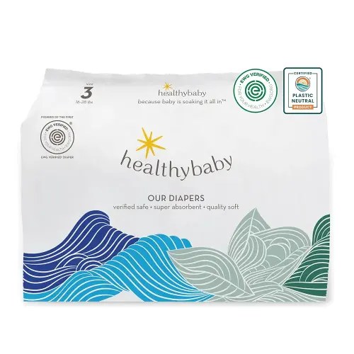 Our Diapers | EWG Verified Safe & Plant-Based Diapers | Leak Protection | Soft Organic Cotton Shell | Chlorine-Free Diaper for Sensitive Skin | Size 3 (16-28 lbs) 40 Count