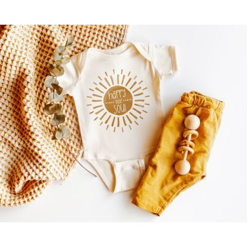 Trendy Baby Bodysuits, Sunshine Kids Shirts, Boho Baby Bodysuits, Neutral Baby Clothes, Gender Neutral Baby Clothing, Cute Toddler Bodysuits