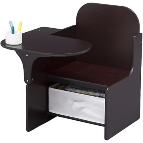 Delta Children MySize Chair Desk With Storage Bin, Dark Chocolate