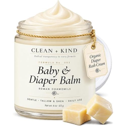 Organic Tallow Diaper Rash Cream & Baby Balm, Calendula 4oz