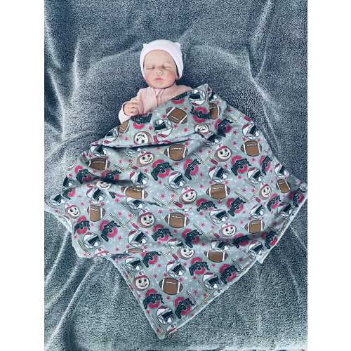 Ohio Sate inspired Baby / Toddler Blanket / Sports Team Baby Blanket / Lovey
