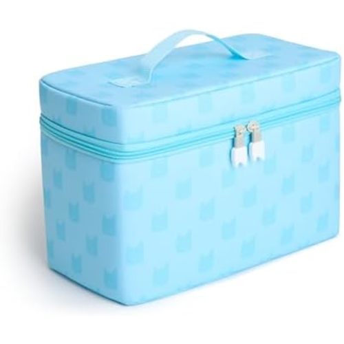 Tonies All-in-One Travel Bag - Sturdy Hard Case for Toniebox 2, Tonieplay Controller, Headphones, and 4 Figurines - Sky Blue