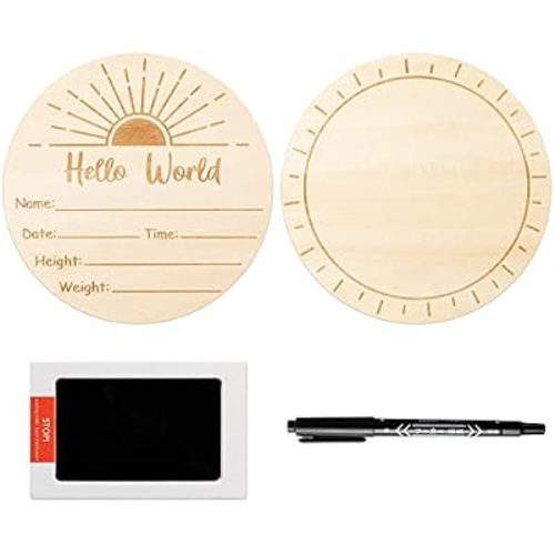 R HORSE Baby Birth Announcement Sign with Ind Pad for Hand and Footprints