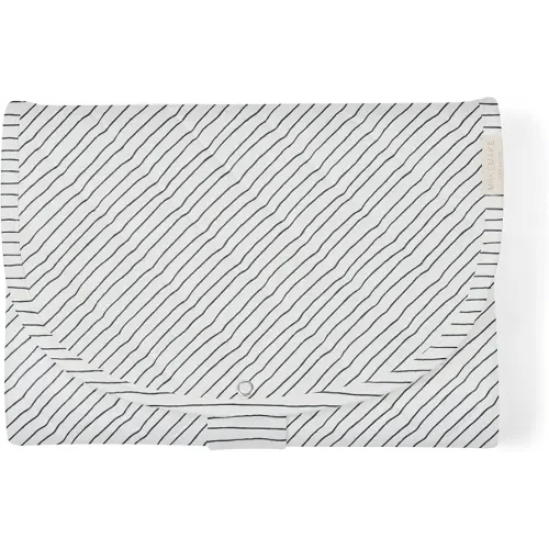 Makemake Organics Organic Portable Changing Pad GOTS Certified Organic Cotton Fill Portable Diaper Changing Mat Diaper Clutch Changing Station Kit Compact Travel Pad (33"x34", Blue Stripes)