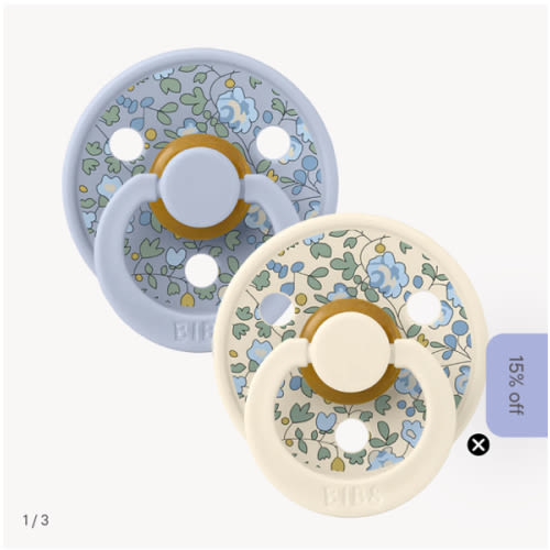 BIBS x LIBERTY Colour Pacifiers 2 Pack Eloise - Dusty Blue Mix – Bibsworld store US