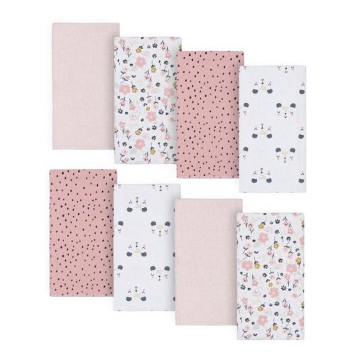 Gerber Baby Girls' Flannel Burp Cloths, 8-Pack