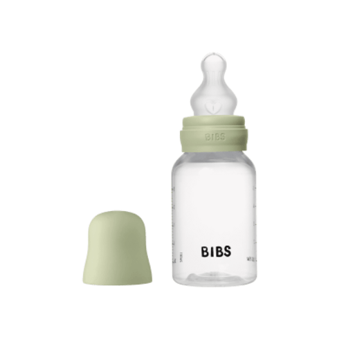 BIBS Baby Bottle with Slow Flow Silicone Nipple, Sage, 5 oz, 1 Each