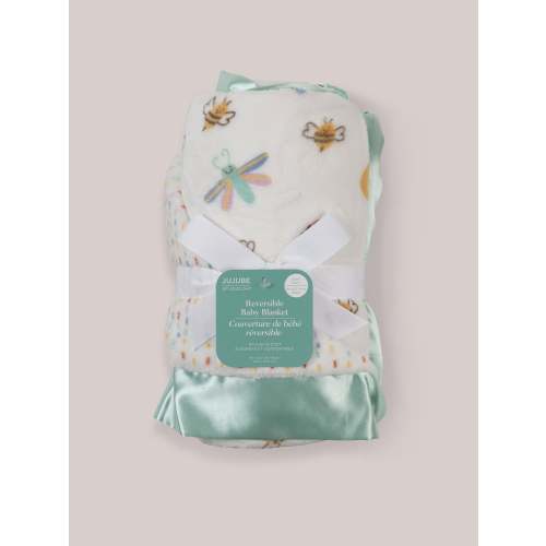 Ultra-Soft Thick Reversible Baby Blanket - Love Bug