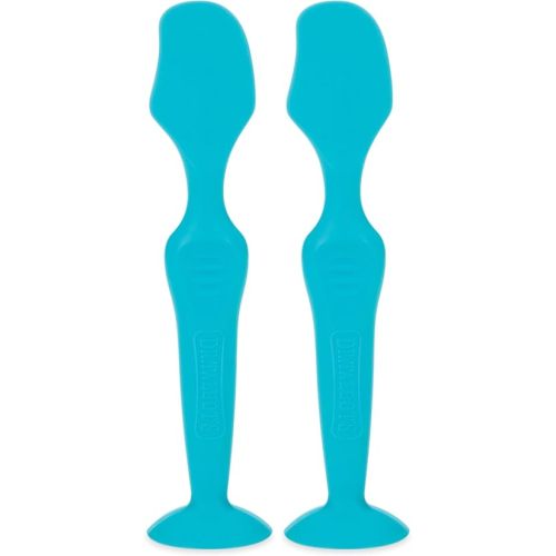 Nuby Dr. Talbots Silicone Diaper Cream Brush with Suction Base, Aqua (Pack of 2)