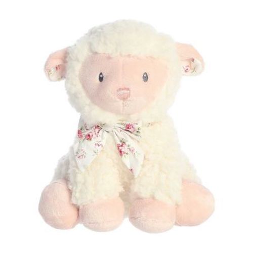 ebba Small Girl Lamb Blessing Lamb Playful Baby Stuffed Animal Pink 9"