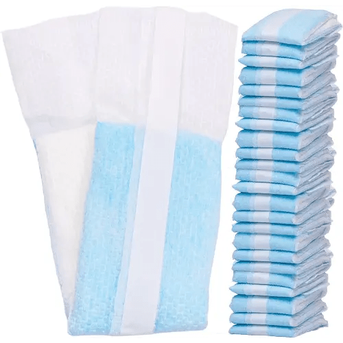 Vakly Extra Long Postpartum Maternity Pads with Tails [24 Pack] Large 3''x20'' Maximum Absorbency Heavy Flow Postpartum Incontinence Pads - Ultra Soft Disposable Nursing Pads for New Moms (24)