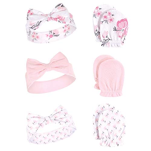 Hudson Baby Unisex Baby Cotton Headband and Scratch Mitten Set
