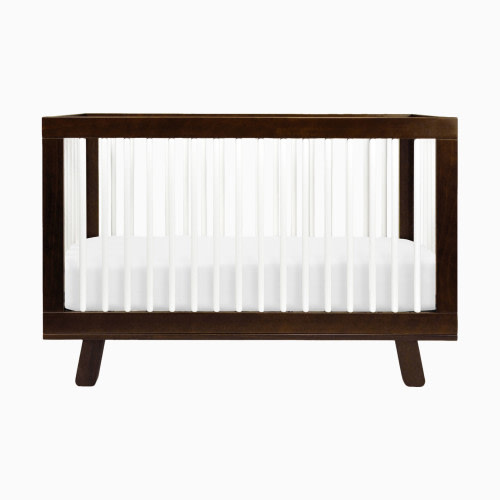 Hudson 3-in-1 Convertible Crib with Toddler Bed Conversion Kit - Espresso/White