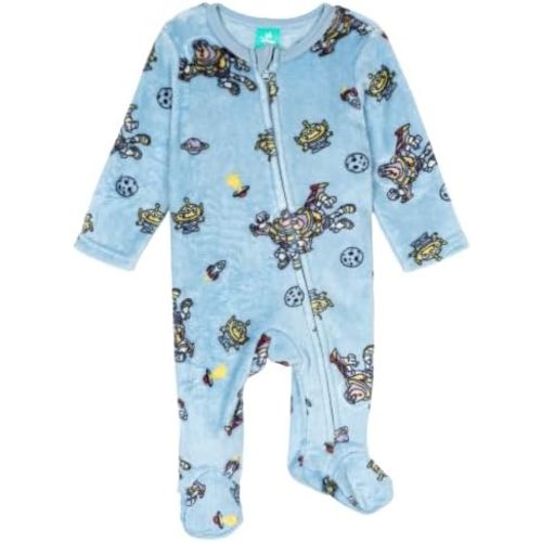 Disney Baby Boys Long Sleeve Footed Sleep and Play Coveralls