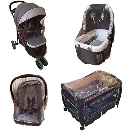 Enovoe Mosquito Net for Stroller - Durable Baby Stroller Mosquito Net - Perfect Bug Net for Strollers, Bassinets, Cradles, Playards, Pack N Plays and Portable Mini Crib(Brown)