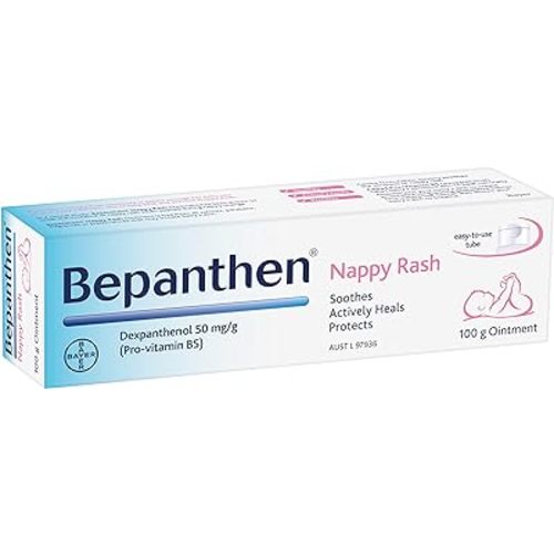 Bepanthen Nappy Rash Ointment Has a Unique Dual Action to Help Treat and Prevent Nappy Rash, Soothing and Hydrating Baby Skin Ointment, 100 g