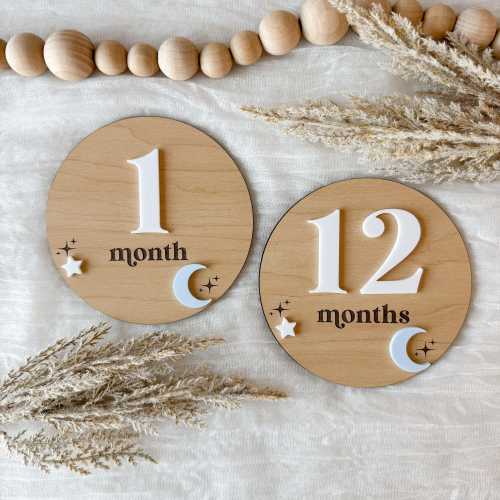 Stars Moon Milestone Set, Baby Milestone Set, Monthly Milestone Set, Milestone Marker, Baby Gift, Baby Monthly Photo, Baby Shower Gift