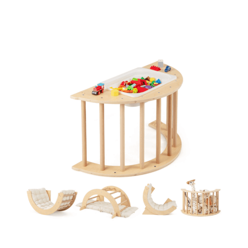 Costway Climb Playset 6 in 1 Climbing Arch Frame Playset