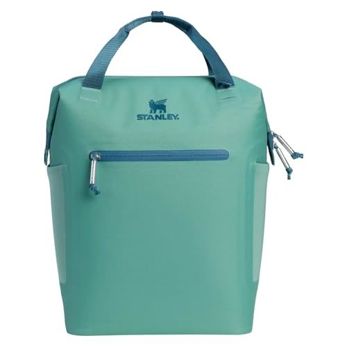 Stanley All Day Madeleine Mini Backpack Soft Cooler 14 Quarts | 20 Can Cooler with Handle and Shoulder Straps | Stays Cold for Hours | Insulated Travel Bag with Zipper | BPA-Free | Spring Green