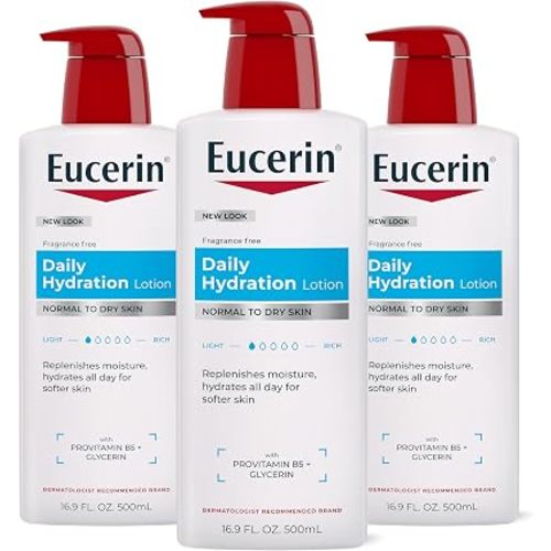 Eucerin Daily Hydration Body Lotion, Multipack, 3 x 16.9 FL OZ
