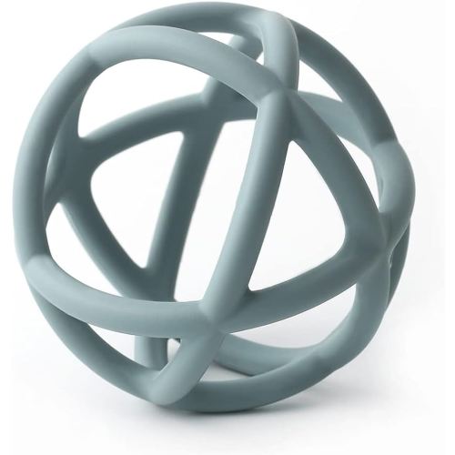 Baby Teether Ball Toy, BPA Free Silicone Soft Ball Easy to Hold Teether for Babies Ages 6 Months+ (Ether)