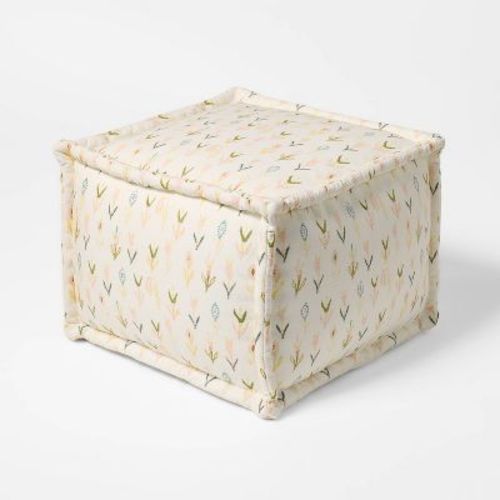 Woven Cotton Printed Pouf Ottoman - Threshold™ designed with Studio McGee