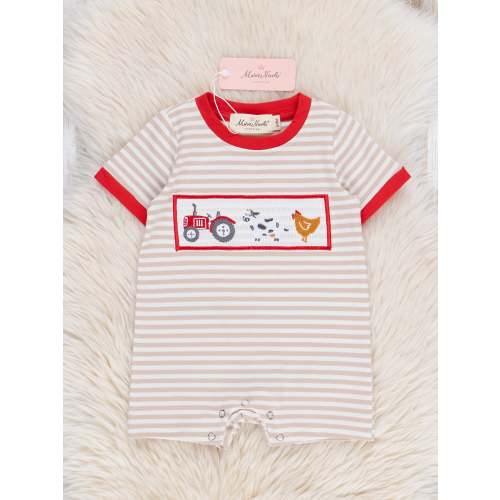 Farm Friends Smocked Romper