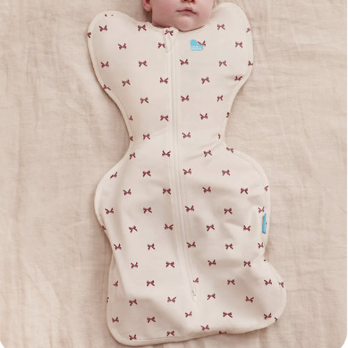 Swaddle Up™ 1.0 TOG Cotton Cream Bows