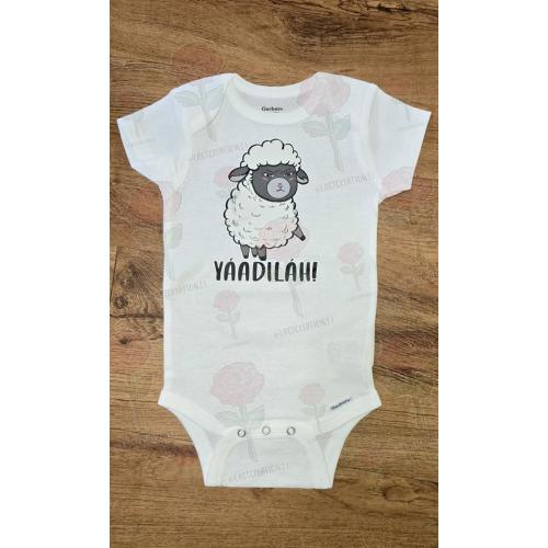Sheep Couple Infant Onesie | Black | Red | Shortsleeve | Merry Keshmish | Christmas | Navajo | Dine
