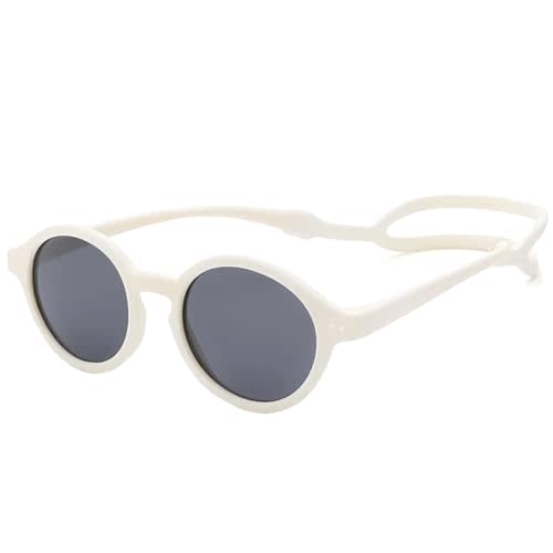 FBHLZ Baby polarized sunglasses UV400 with anti-falling headband TPEE material UV proof suitable for babies 0-12 Months