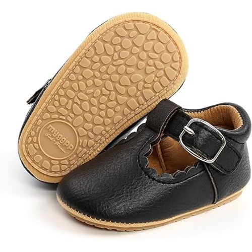 myppgg Baby Girls Mary Jane Flats Sparkly Bowknot Princess Dress Crib Shoes Non-Slip for Toddler First Walkers