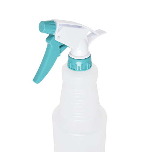 Mainstays Plastic Clear Spray Bottle with Teal Lid and Nozzle, 28 oz.