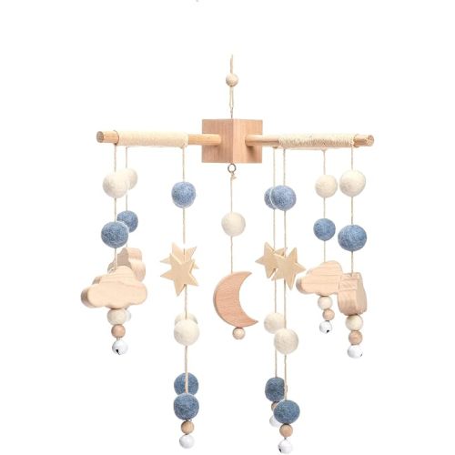 Baby Mobile for Crib | Baby Crib Nursery Mobile Star Moon for Baby Boys and Girls | Boho Nursery Decor | Baby Shower Set for Infant Bedroom Hanging Decoration Toy