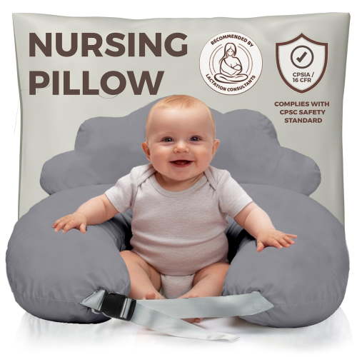 PILLANI Nursing Pillow for Breastfeeding, Breast Feeding Pillow for Mom & Baby Comfort, Baby Registry Search, Removable Cotton Cover, Adjustable Waist Strap, Baby Pillow, Newborn Pillow Supplies