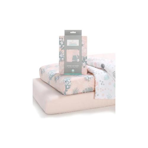 Little Haven Bassinet Fitted Sheets 2 Pack Cotton Poplin 300 Thread Count - Multi