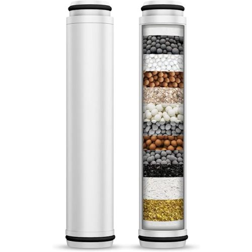 FEELSO Shower Filter for Handheld Shower Head, 2 Pack 15 Stage Replacement Filters for Hard Water Remove Chlorine and Harmful Substances