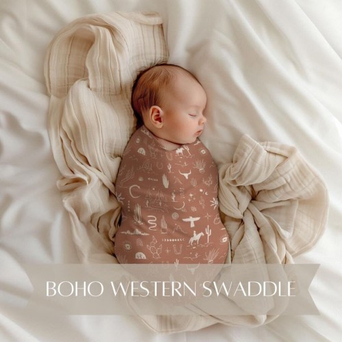 Boho Western Swaddle | Minimalist Western | Cowgirl Nursery | Cowboy Nursery |  Boho Western Nursery | Boho Cowboy | Boho Cowgirl