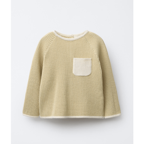 CONTRAST PIPING SWEATER - Olive Green | ZARA United States