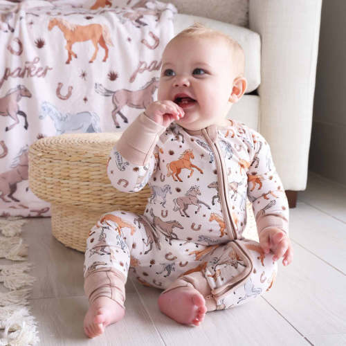 P's Ponies Convertible Zip Romper