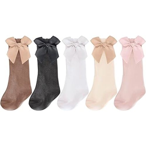 BQUBO Baby Knee High Sock Toddler Girl Dress Socks Baby Knit Stocking Cotton Infant Girls Socks