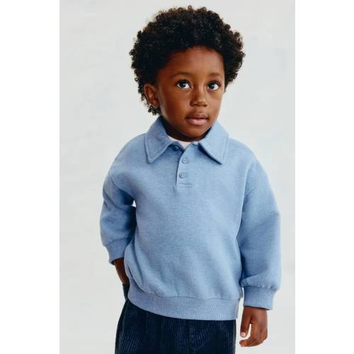 COTTON POLO SWEATSHIRT