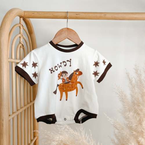 'Howdy' Slouch Romper - Milk – Blossom and Pear