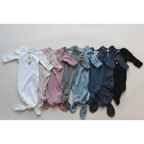 Waffle Knotted Baby Gown Newborn Coming Home Outfit Gown & - Etsy