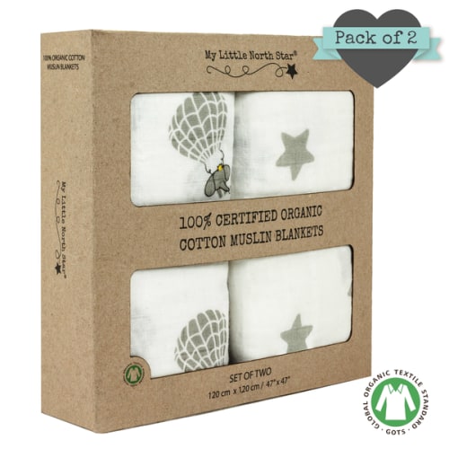 Organic Cotton Muslin Swaddle Blankets - My Little North Star