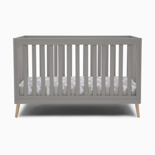 Delta Children Essex 4-in-1 Convertible Baby Crib - Grey With Natural Legs