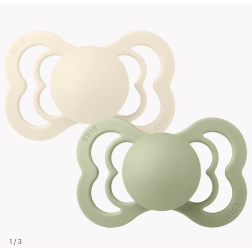 BIBS Supreme 2 Pack - Ivory/Sage Pacifiers – Bibsworld store US