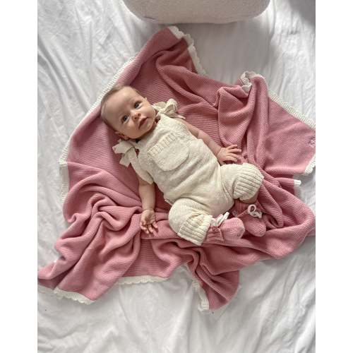 APRIL PREORDER | Prim Blanket | Raspberry Sorbet