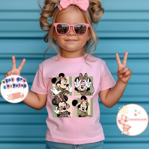 Animal Kingdom Minnie Mouse Safari Kids T-Shirt, Leopard Minnie Toddler Sweatshirt, Disney Safari Baby Onesie®, Disney Safari Trip Shirt