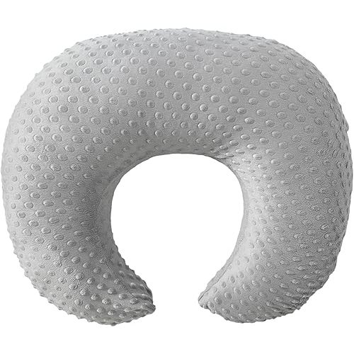 ESEN Plus Size Nursing Pillow and Body Positioner for Breast Feeding and Bottle Feeding, Ultra Soft Baby Breastfeeding Pillows with Removable Nursing Pillow Cover for Mom and Baby (Gray)